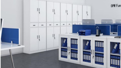 上玻下铁文件柜尺寸参数